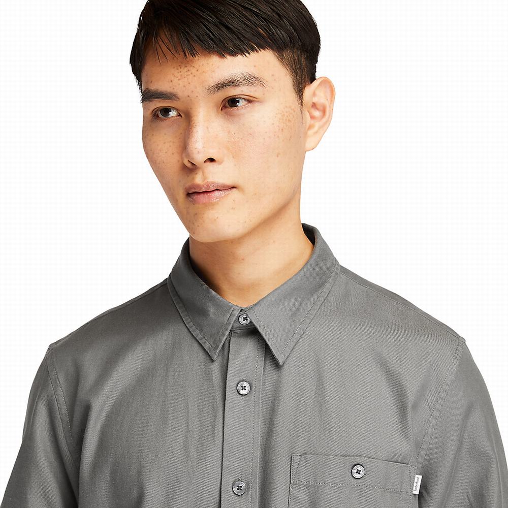 Timberland Long-sleeved Overshirt Gömlek Erkek Gri | TR-6421K