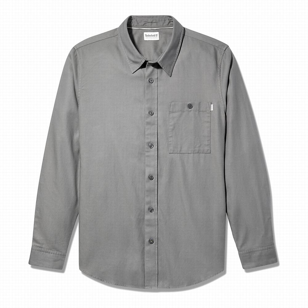 Timberland Long-sleeved Overshirt Gömlek Erkek Gri | TR-6421K