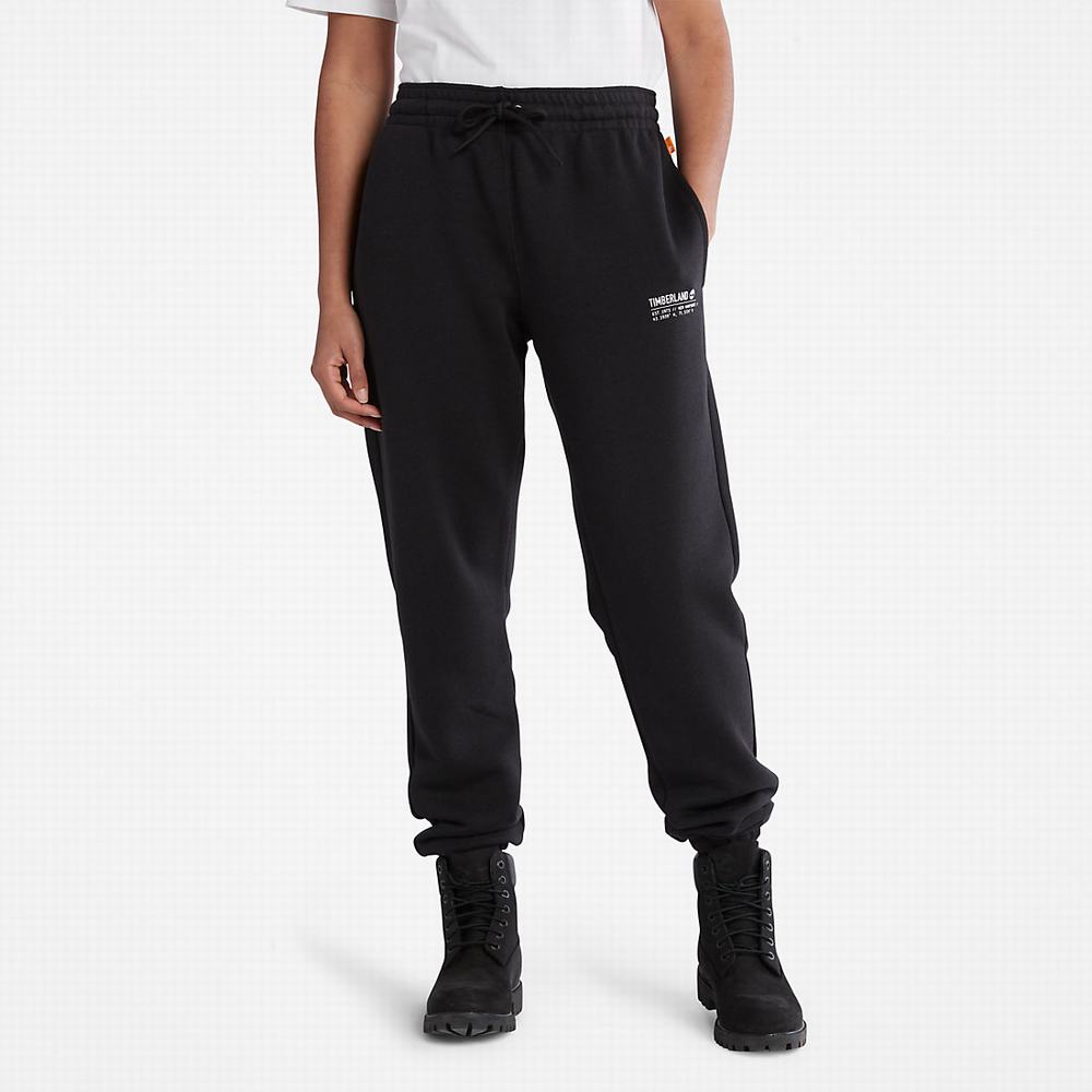 Timberland Luxe Konfor Essentials Refibra™ Tracksuit Bottoms Jogger Pantolon Erkek Siyah | TR-9682Q