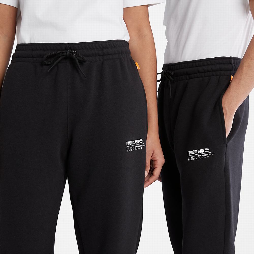 Timberland Luxe Konfor Essentials Refibra™ Tracksuit Bottoms Jogger Pantolon Erkek Siyah | TR-9682Q