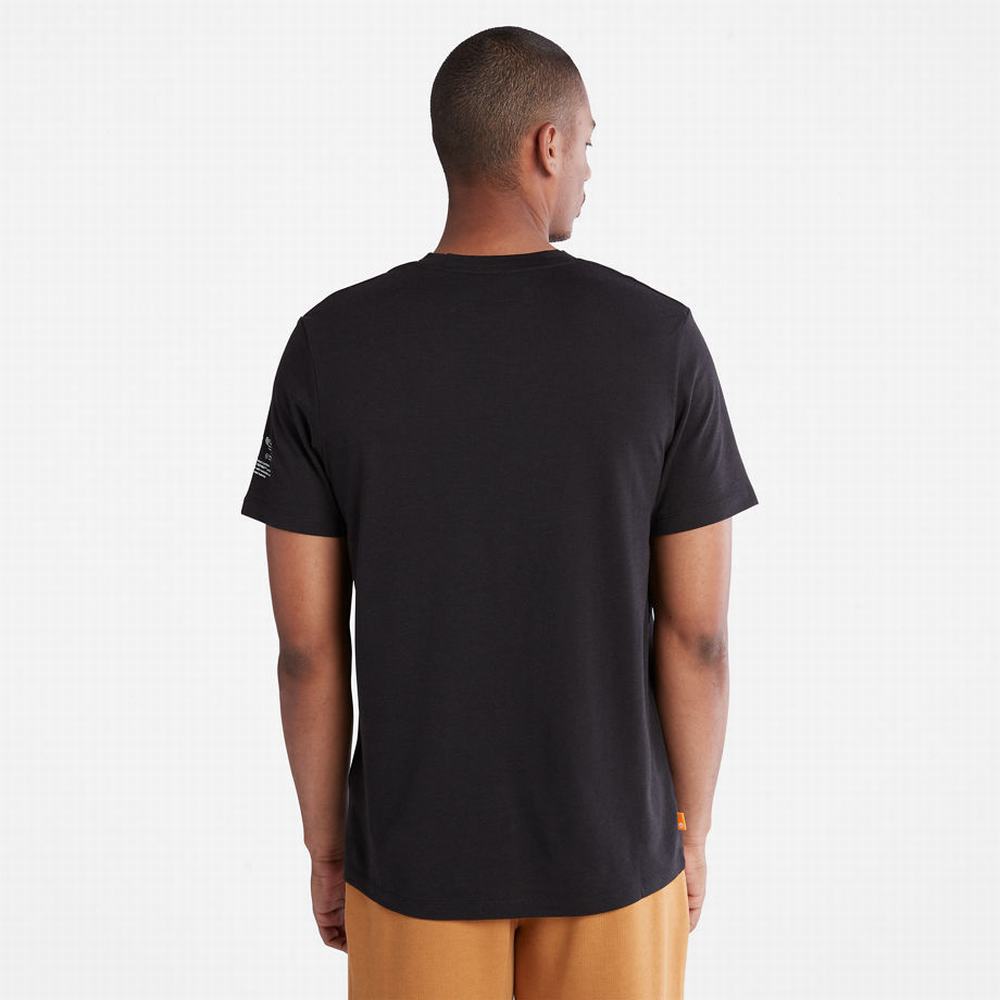 Timberland Luxe Konfor Essentials Tencel™ x Refibra™ Tişört Erkek Siyah | TR-3926Y