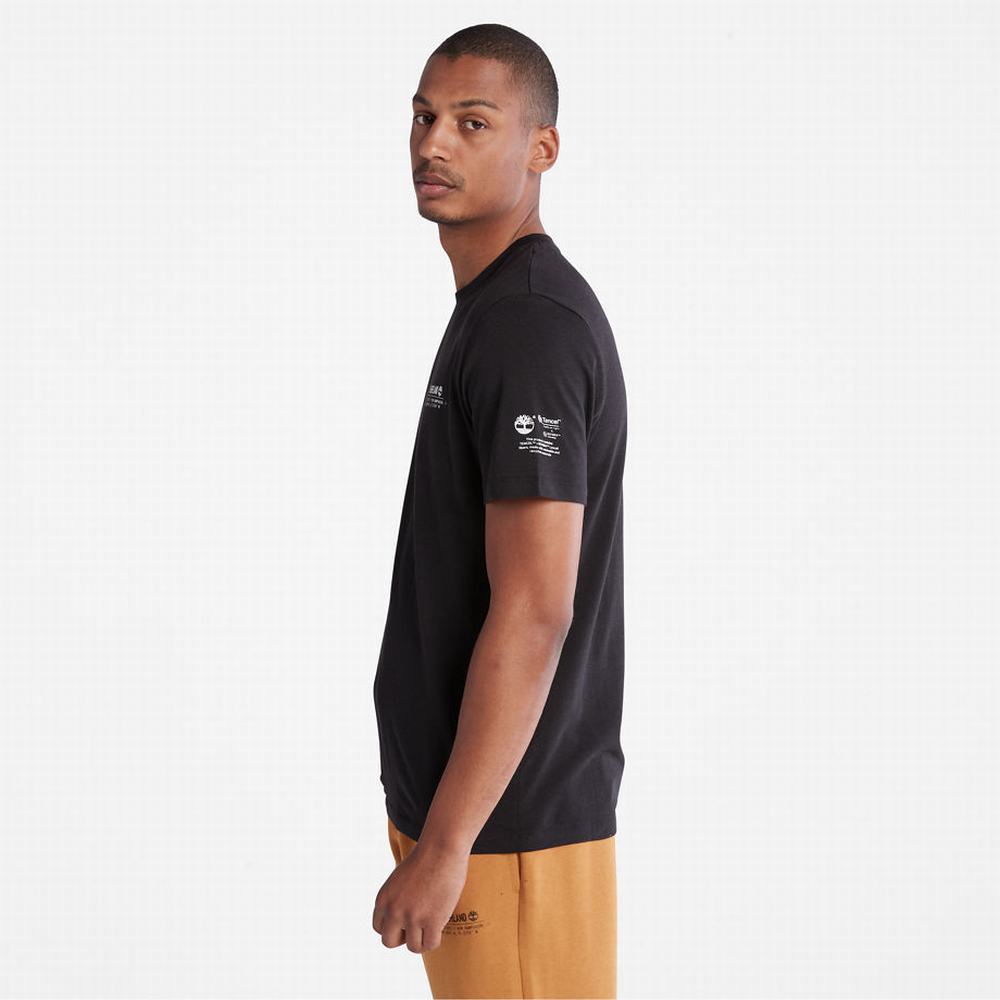 Timberland Luxe Konfor Essentials Tencel™ x Refibra™ Tişört Erkek Siyah | TR-3926Y