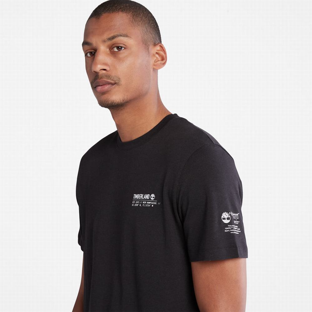 Timberland Luxe Konfor Essentials Tencel™ x Refibra™ Tişört Erkek Siyah | TR-3926Y