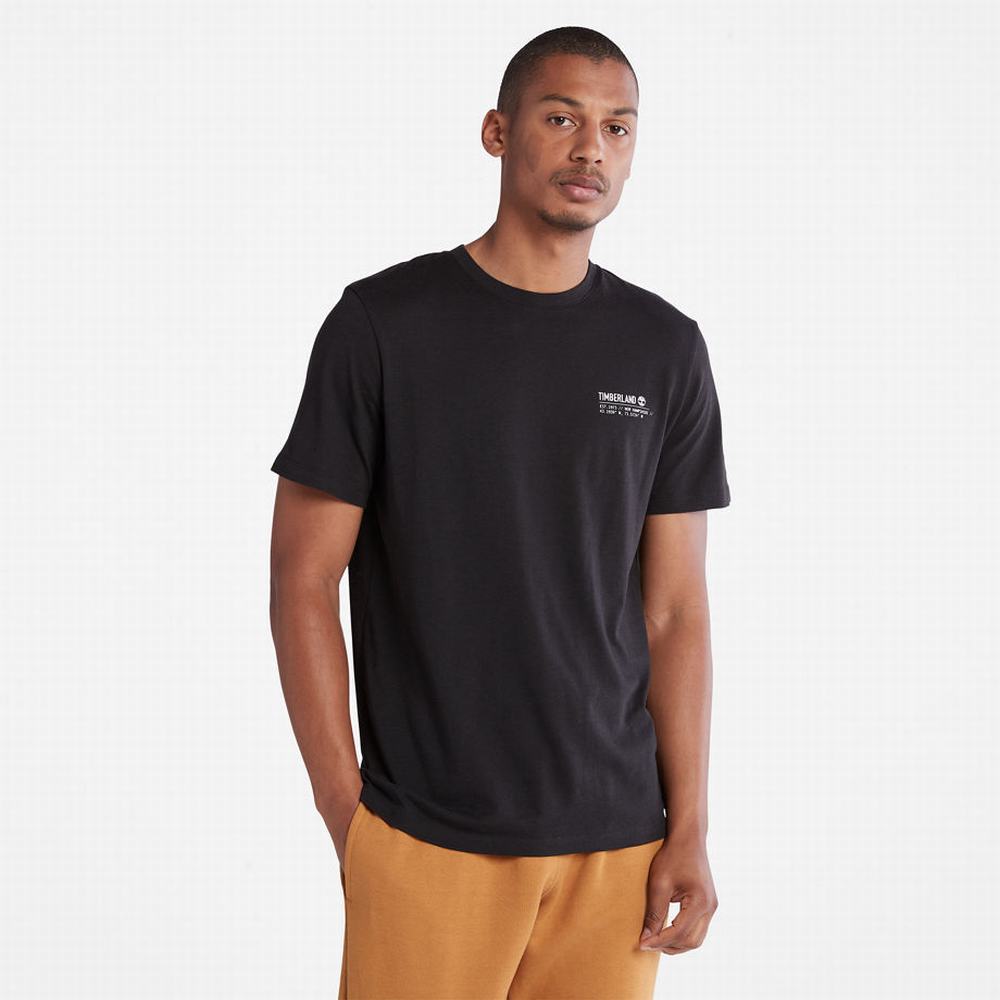 Timberland Luxe Konfor Essentials Tencel™ x Refibra™ Tişört Erkek Siyah | TR-3926Y