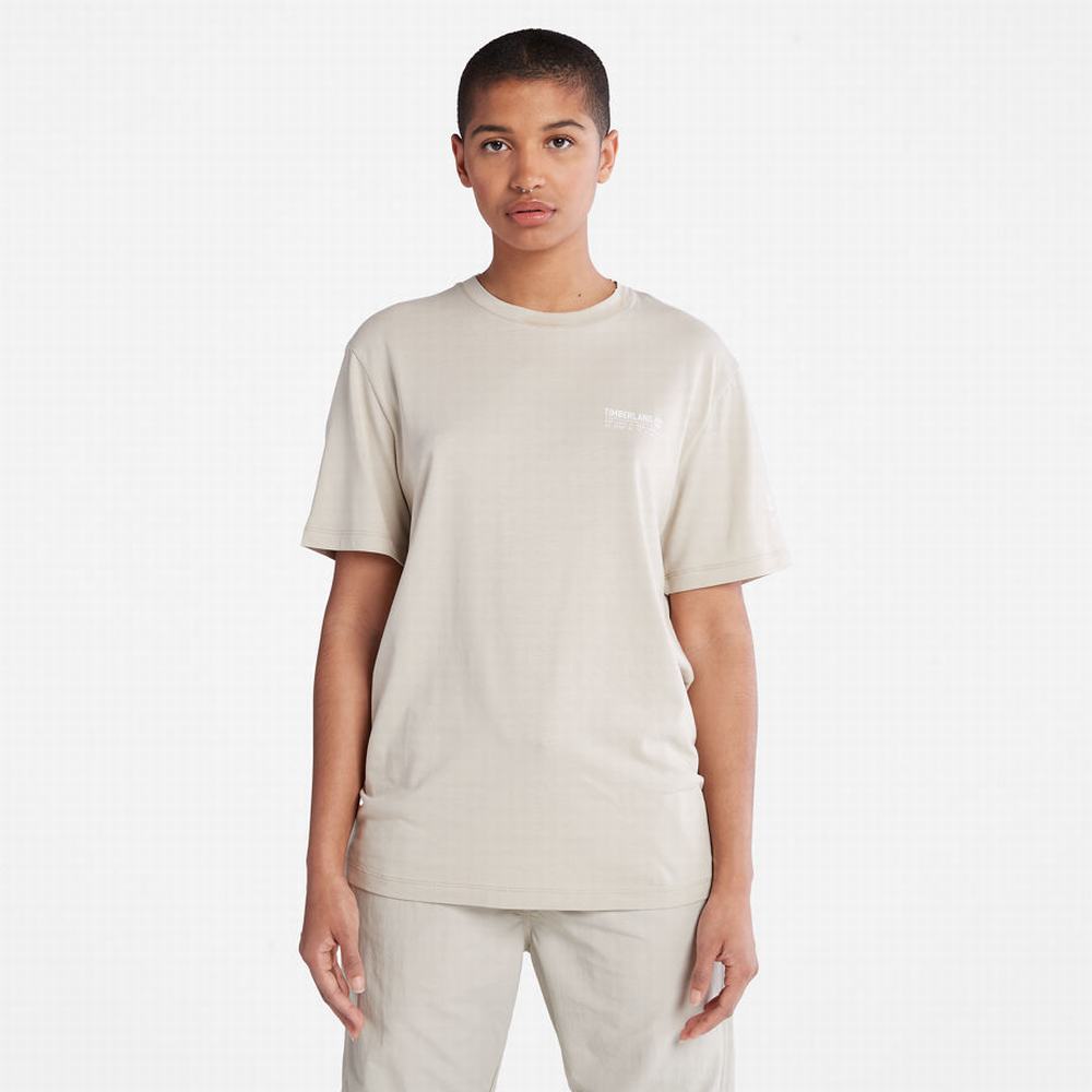 Timberland Luxe Konfor Essentials Tencel™ x Refibra™ Tişört Erkek Açık Gri | TR-7504T