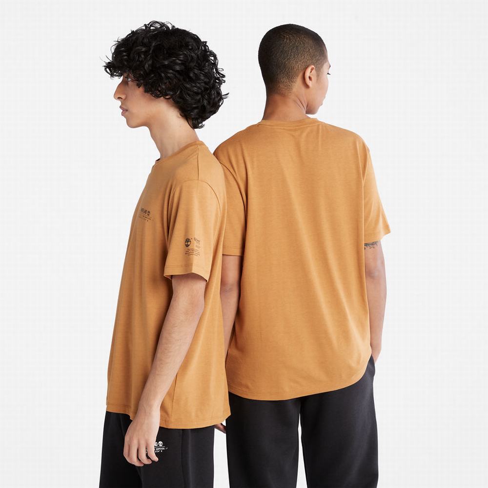 Timberland Luxe Konfor Essentials Tencel™ x Refibra™ Tişört Erkek Açık Kahverengi | TR-7536R