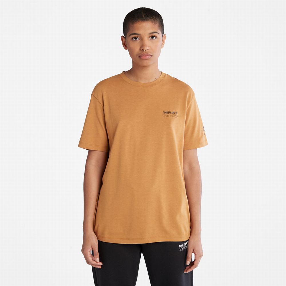 Timberland Luxe Konfor Essentials Tencel™ x Refibra™ Tişört Erkek Açık Kahverengi | TR-7536R