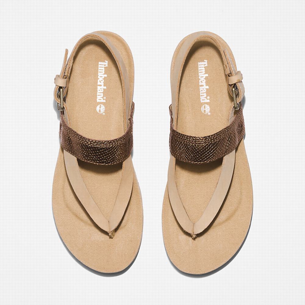 Timberland Malibu Beach Flip-Flop Sandalet Kadın Bej Rengi | TR-6178U