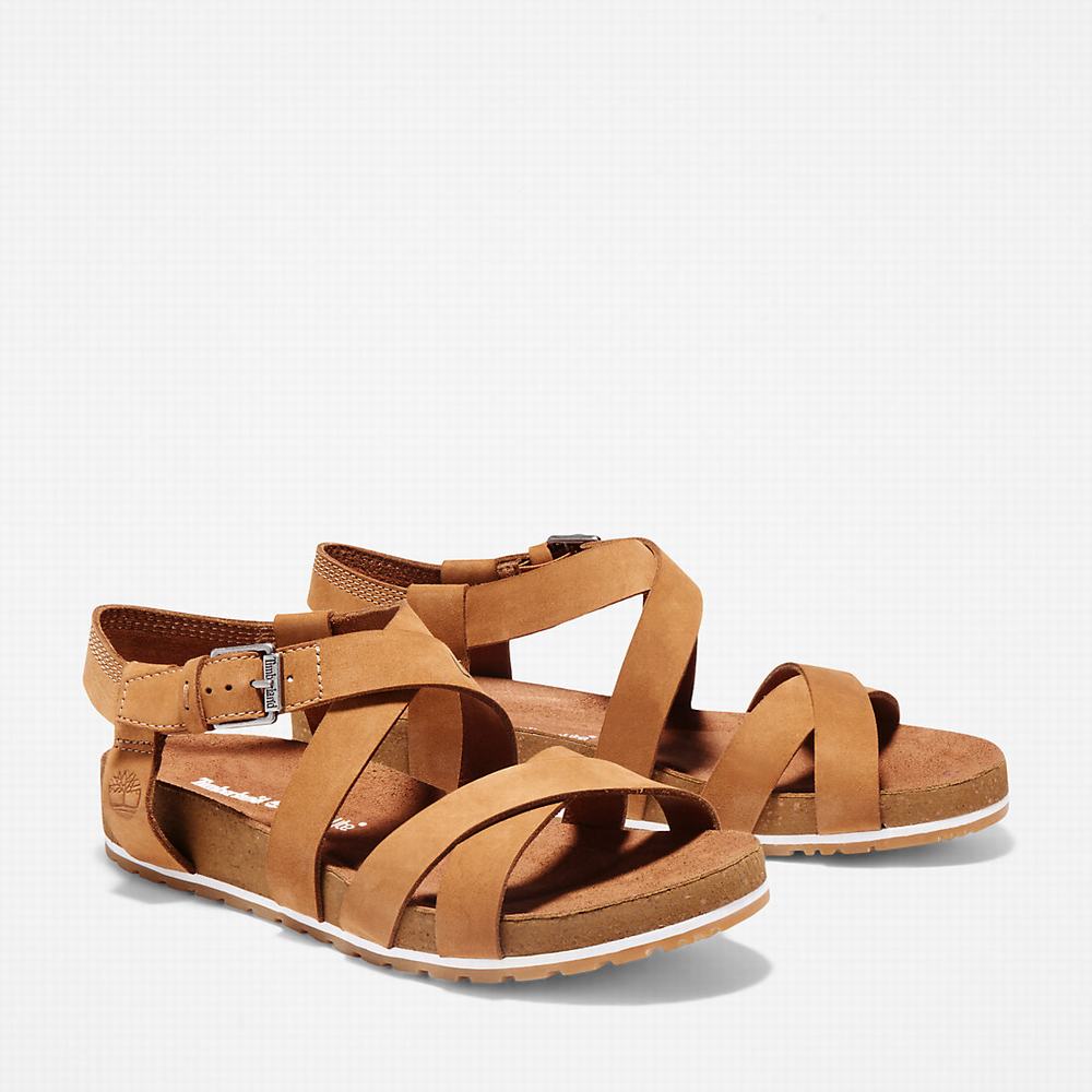 Timberland Malibu Waves Ankle Askılı Sandalet Kadın Kahverengi | TR-8953V