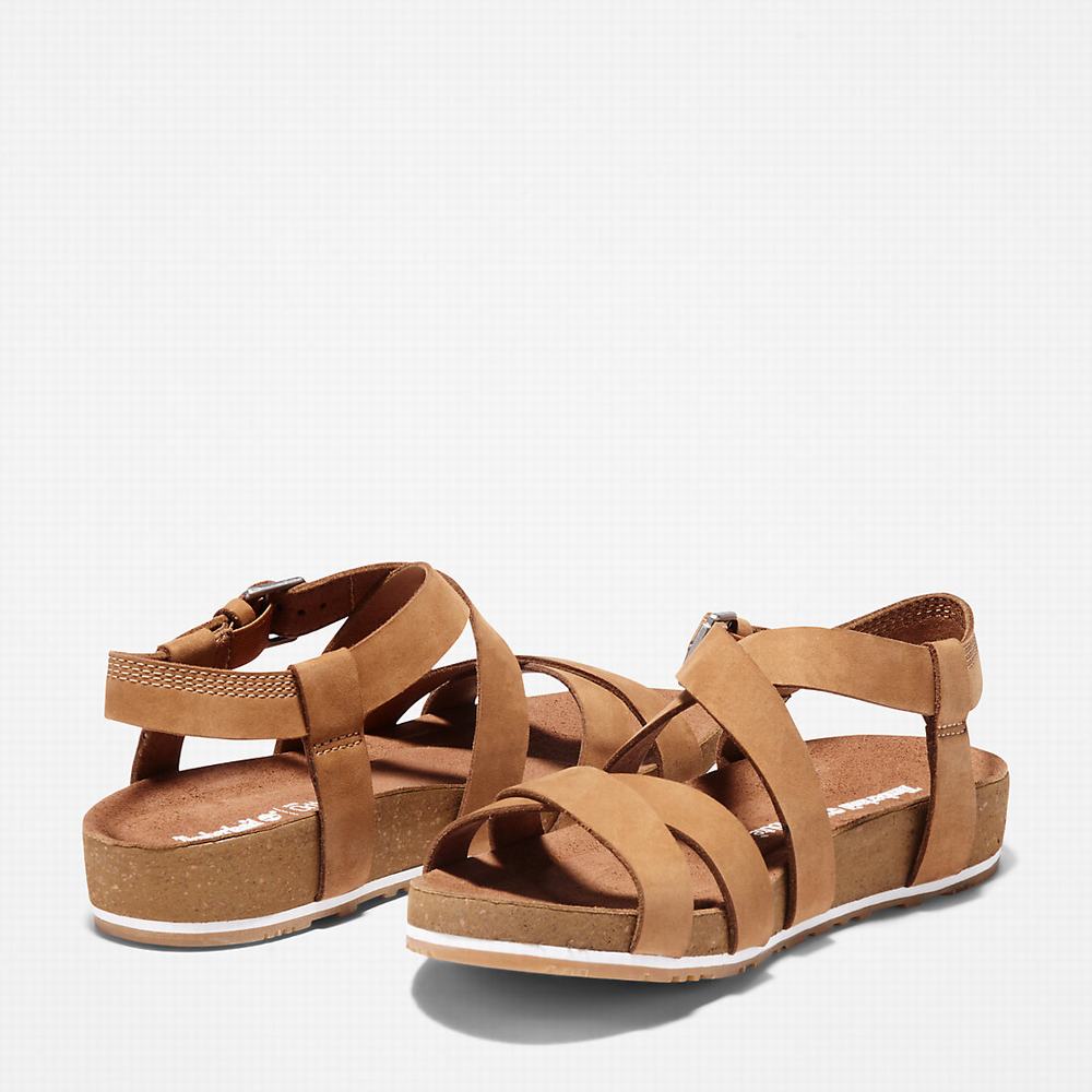 Timberland Malibu Waves Ankle Askılı Sandalet Kadın Kahverengi | TR-8953V