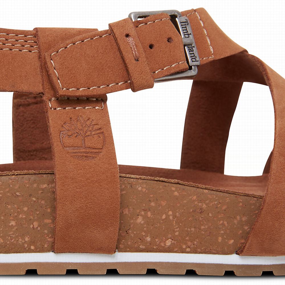 Timberland Malibu Waves Ankle Askılı Sandalet Kadın Kahverengi | TR-8953V
