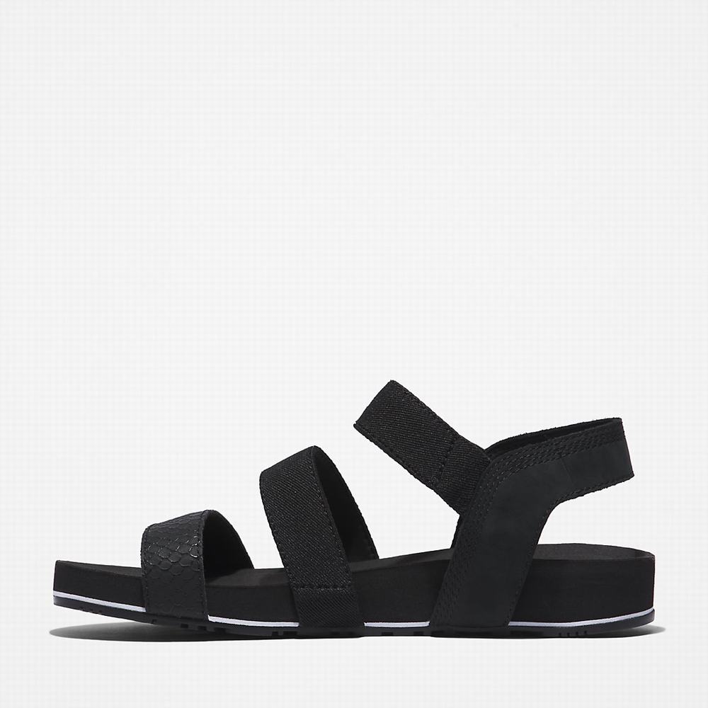Timberland Malibu Waves Ankle-strap Sandalet Kadın Siyah | TR-8420T