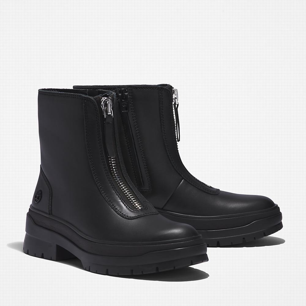 Timberland Malynn Front-zip Bot Kadın Siyah | TR-2059U