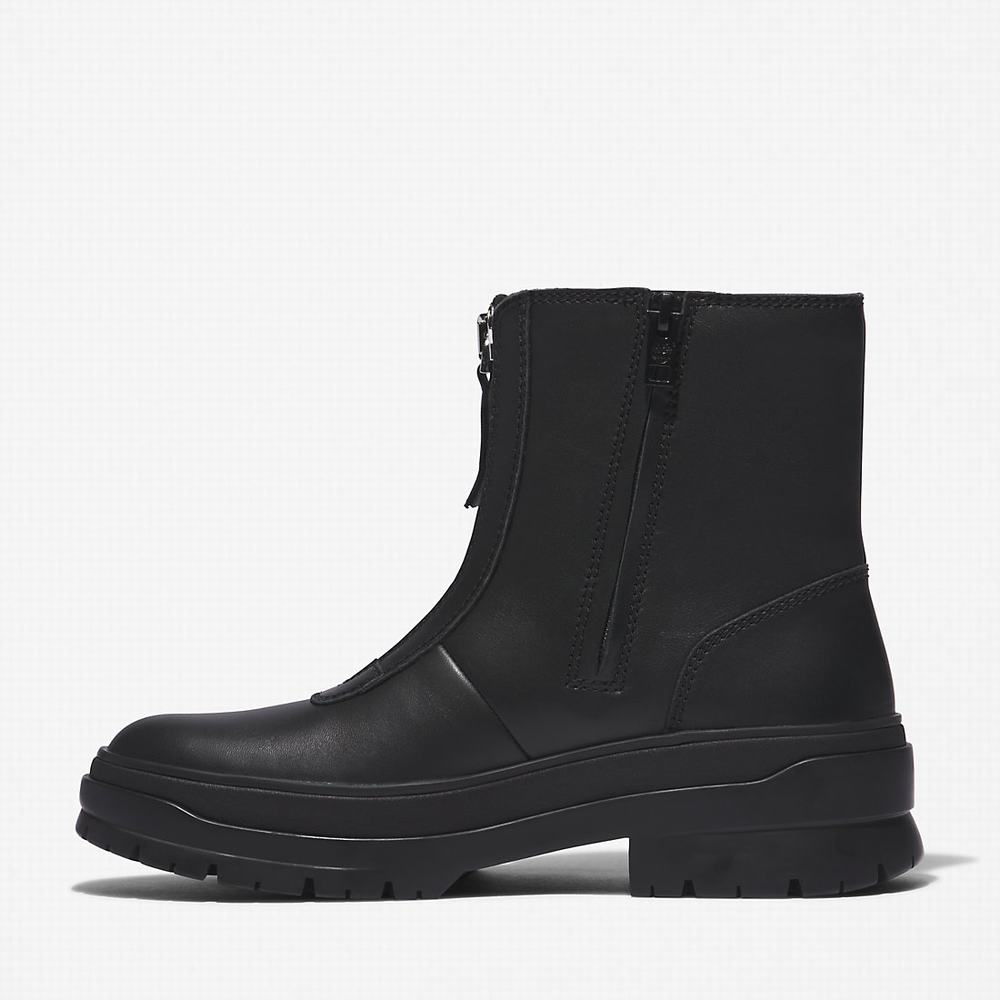Timberland Malynn Front-zip Bot Kadın Siyah | TR-2059U