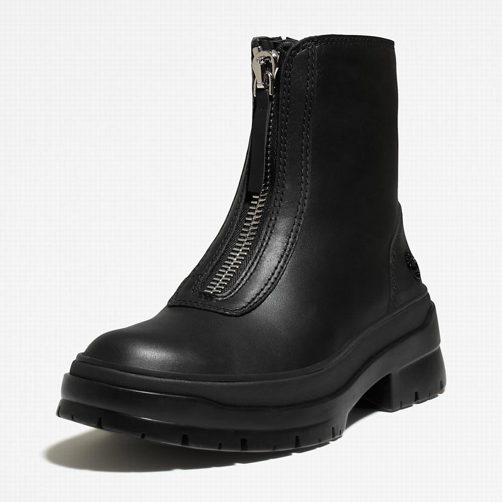 Timberland Malynn Front-zip Bot Kadın Siyah | TR-2059U