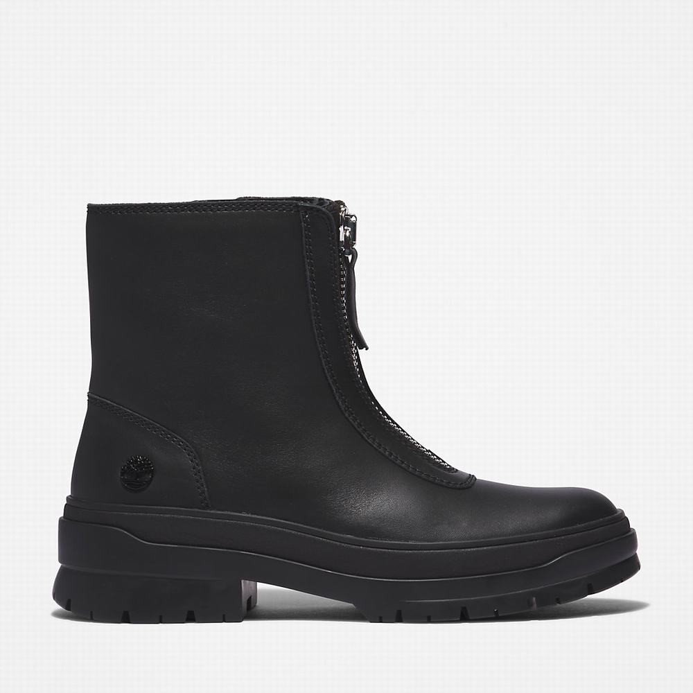 Timberland Malynn Front-zip Bot Kadın Siyah | TR-2059U
