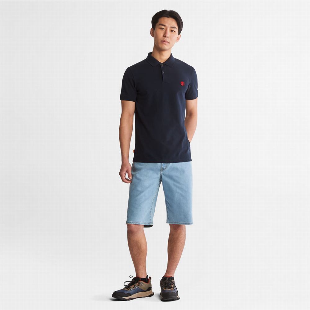 Timberland Merrymeeting River Polo Gömlek Erkek Lacivert | TR-9870A