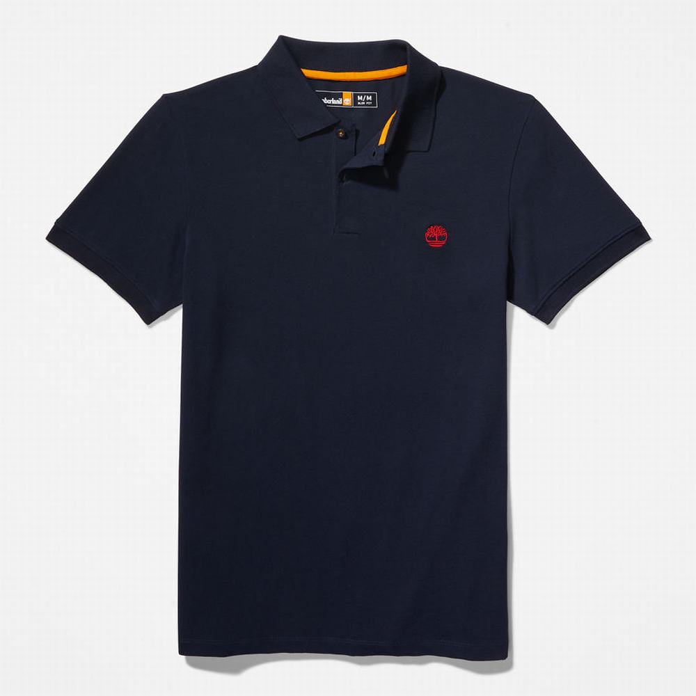 Timberland Merrymeeting River Polo Gömlek Erkek Lacivert | TR-9870A