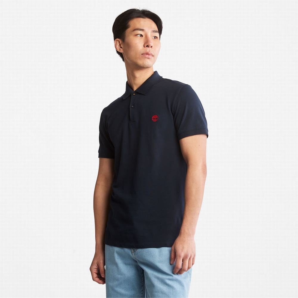 Timberland Merrymeeting River Polo Gömlek Erkek Lacivert | TR-9870A