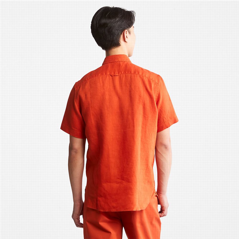Timberland Mill River Kısa-Sleeve Gömlek Erkek Turuncu | TR-0938H