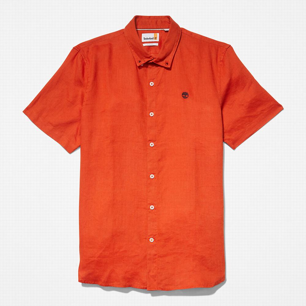 Timberland Mill River Kısa-Sleeve Gömlek Erkek Turuncu | TR-0938H