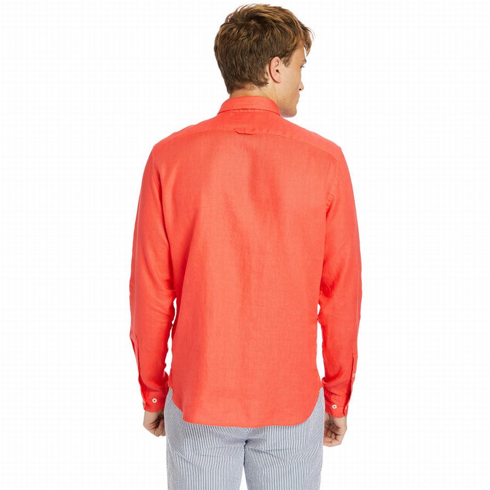 Timberland Mill River LS Linen Gömlek Erkek Kırmızı | TR-0329J