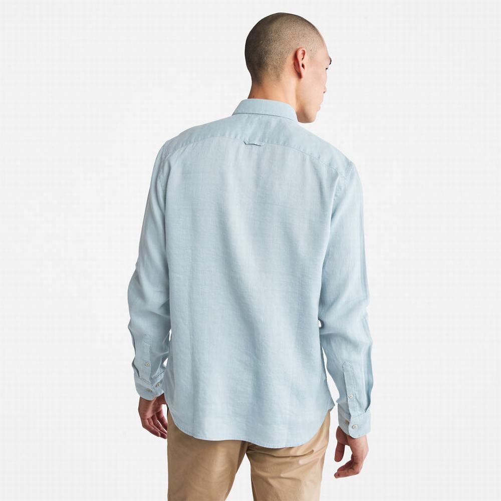 Timberland Mill River LS Linen Gömlek Erkek Açık Mavi | TR-2069G