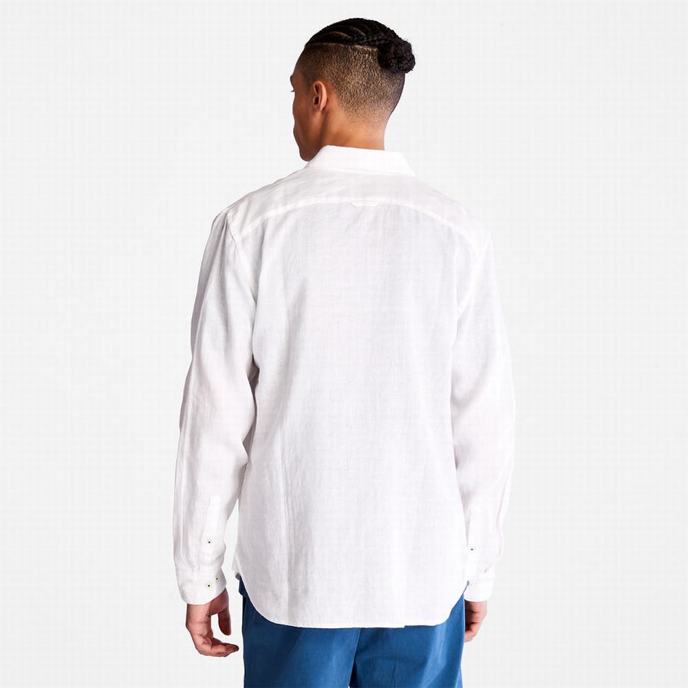 Timberland Mill River LS Linen Gömlek Erkek Beyaz | TR-4935H