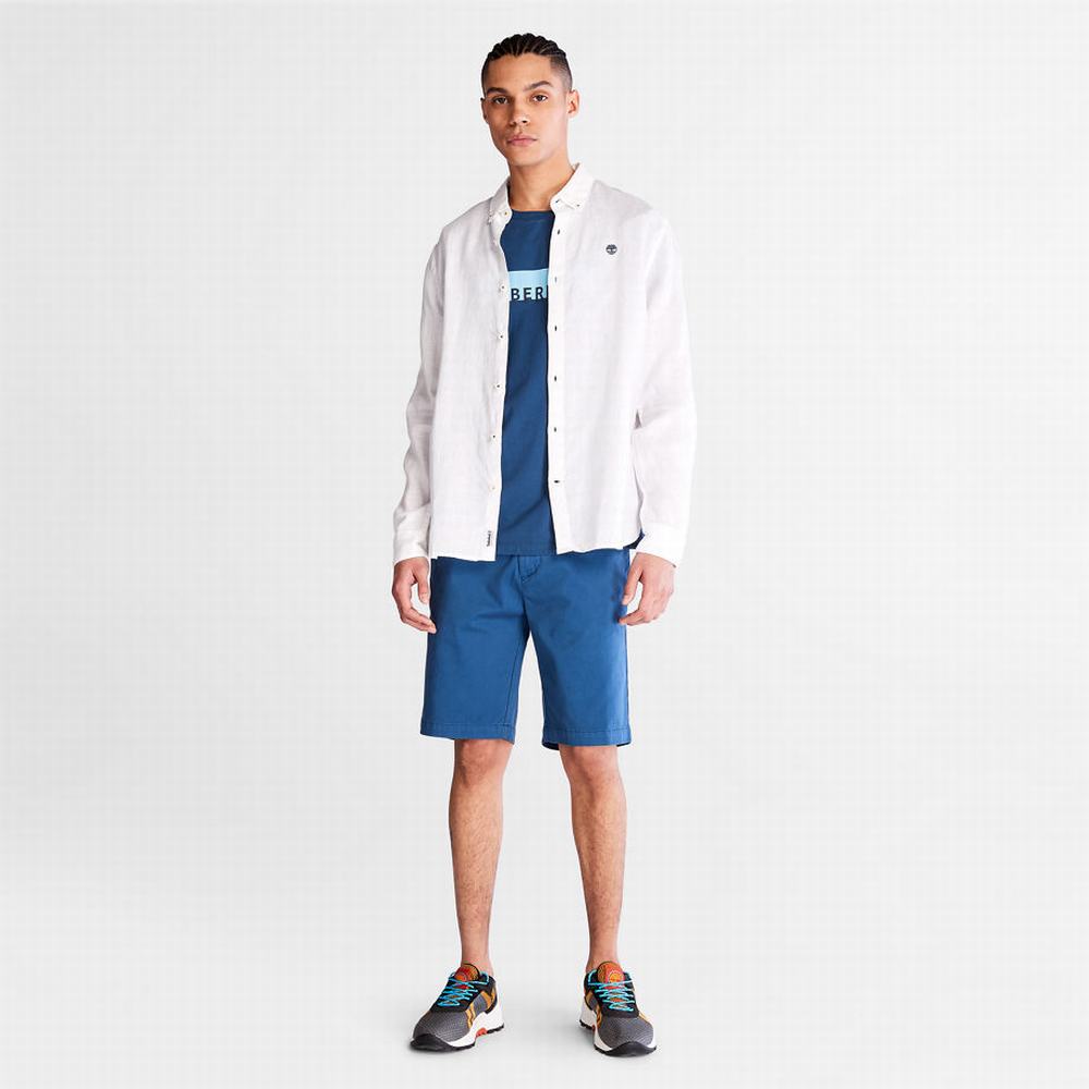 Timberland Mill River LS Linen Gömlek Erkek Beyaz | TR-4935H