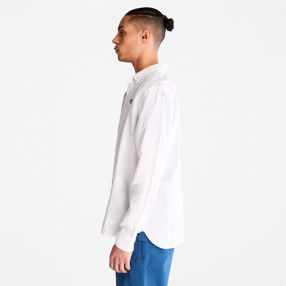 Timberland Mill River LS Linen Gömlek Erkek Beyaz | TR-4935H