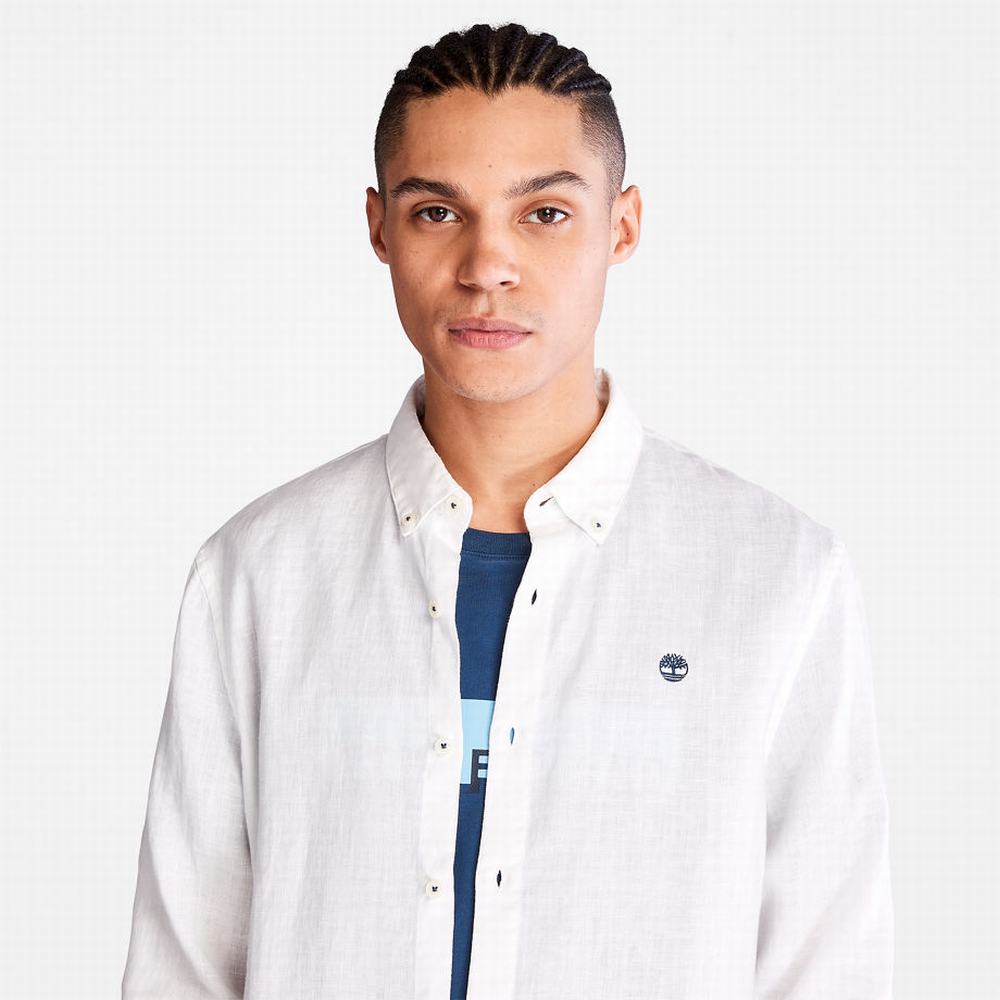 Timberland Mill River LS Linen Gömlek Erkek Beyaz | TR-4935H