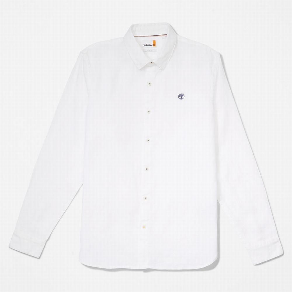 Timberland Mill River LS Linen Gömlek Erkek Beyaz | TR-4935H