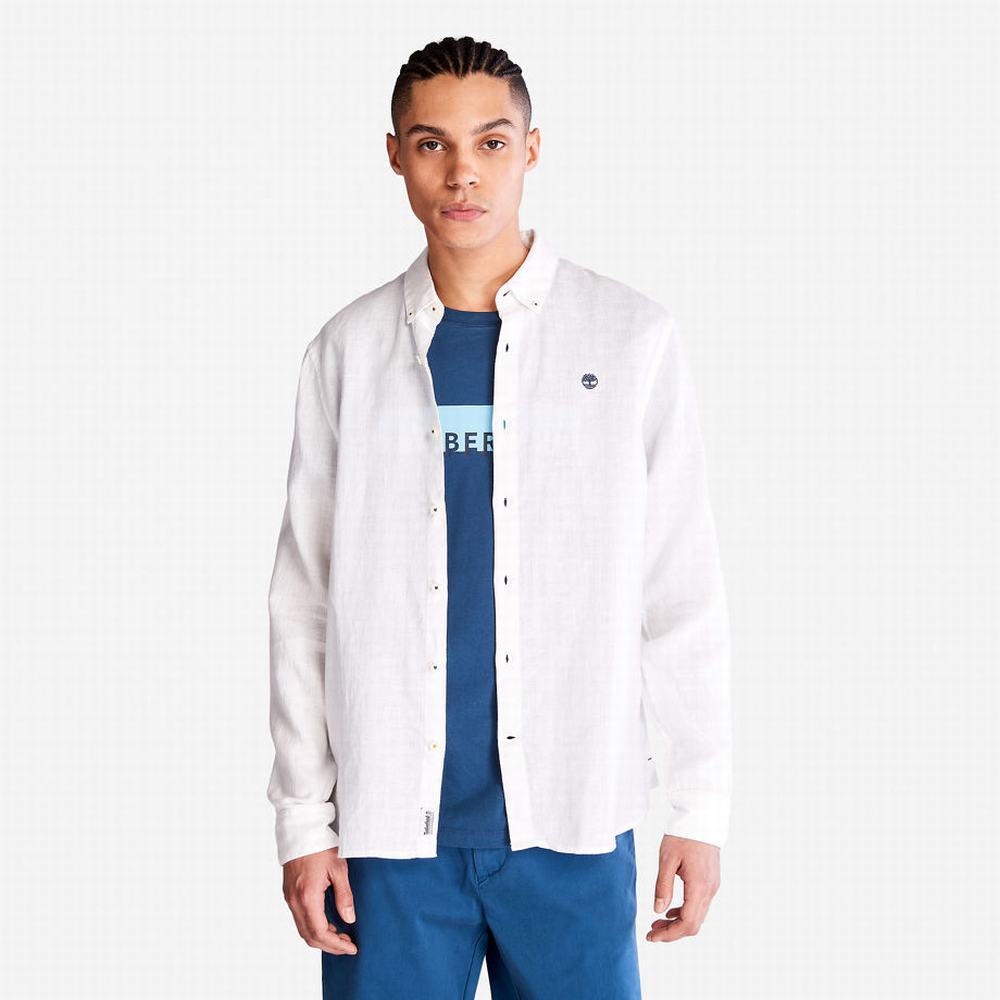 Timberland Mill River LS Linen Gömlek Erkek Beyaz | TR-4935H