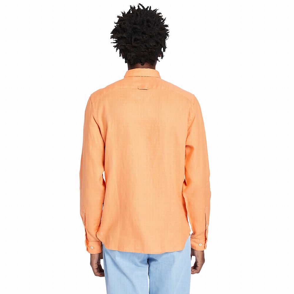 Timberland Mill River LS Linen Gömlek Erkek Turuncu | TR-8917F