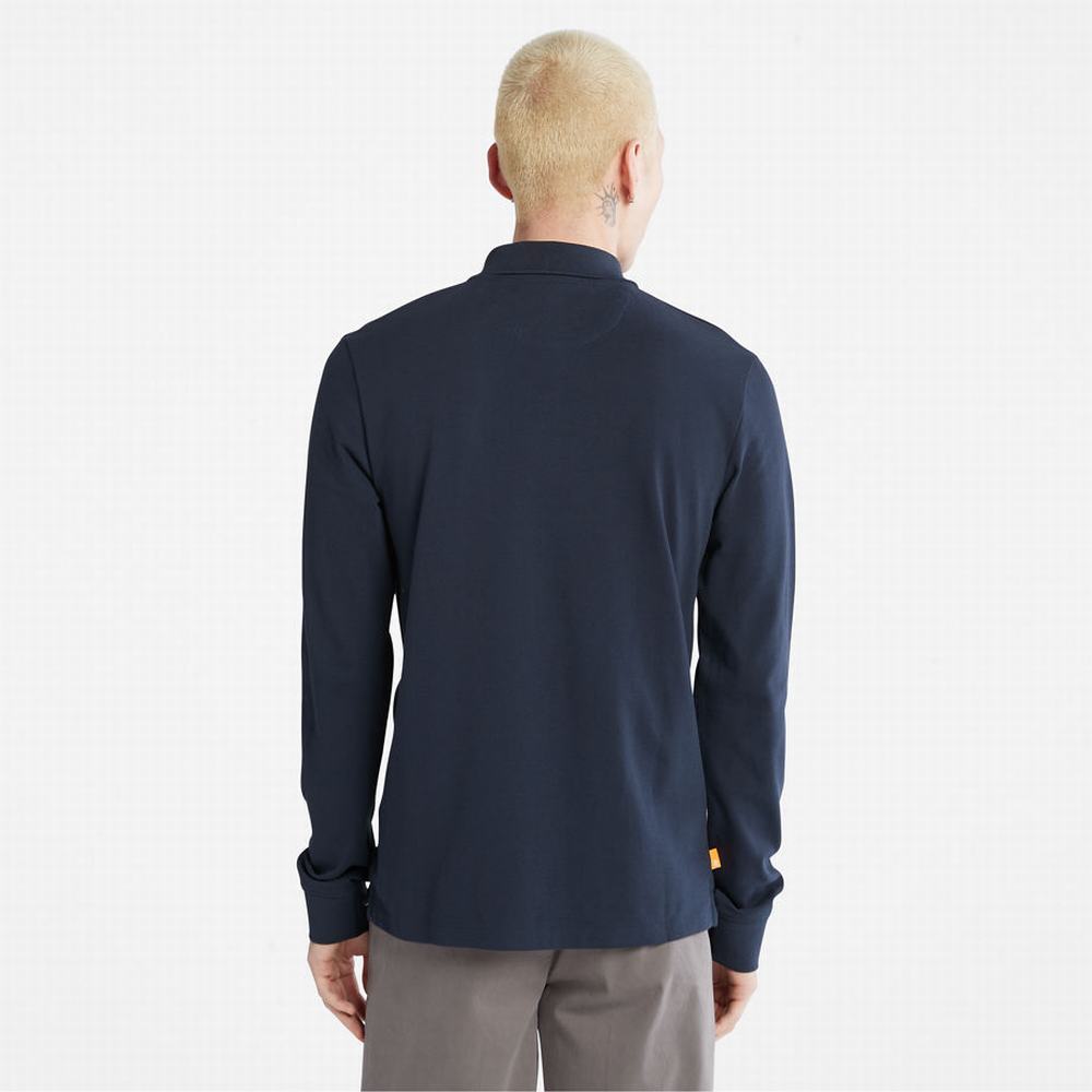 Timberland Millers River LS Polo Gömlek Erkek Lacivert | TR-8017W