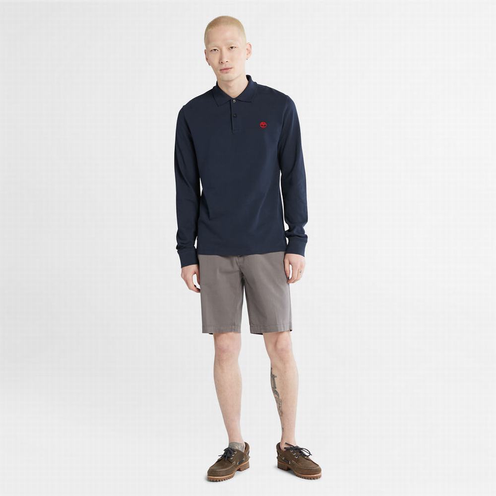 Timberland Millers River LS Polo Gömlek Erkek Lacivert | TR-8017W