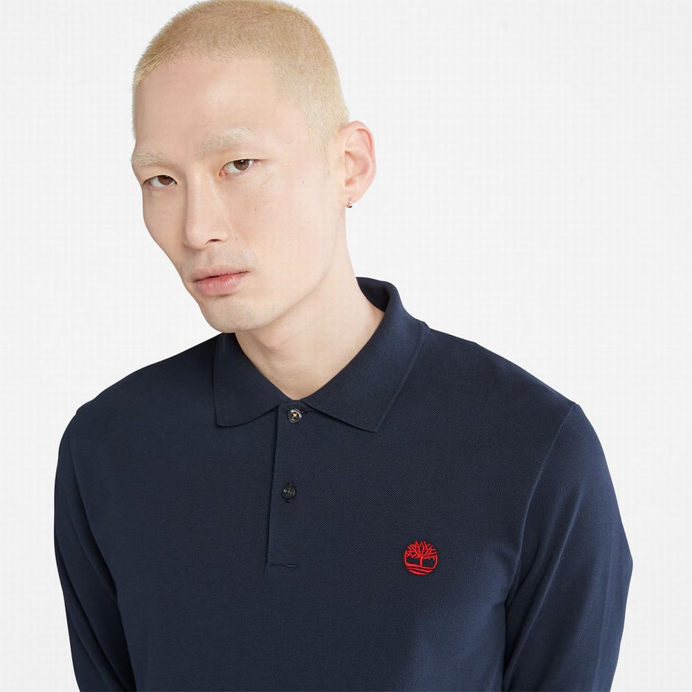Timberland Millers River LS Polo Gömlek Erkek Lacivert | TR-8017W