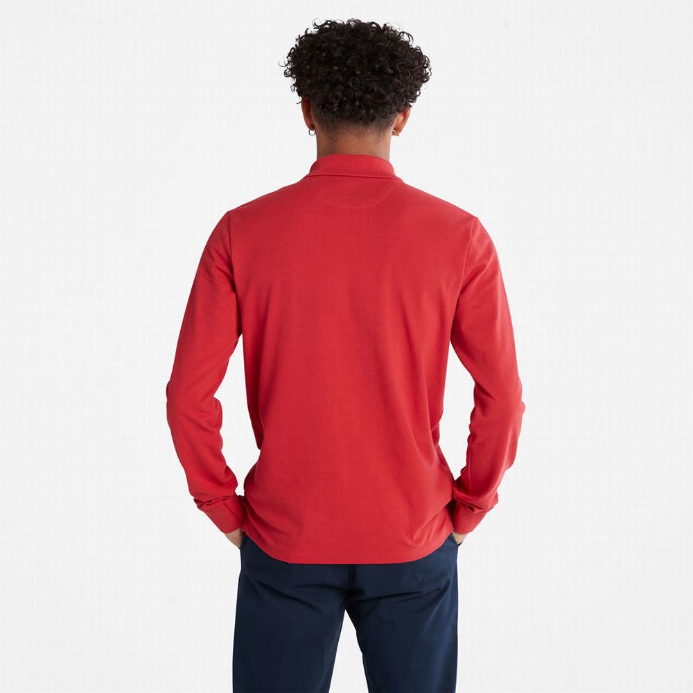 Timberland Millers River LS Polo Gömlek Erkek Kırmızı | TR-8213R