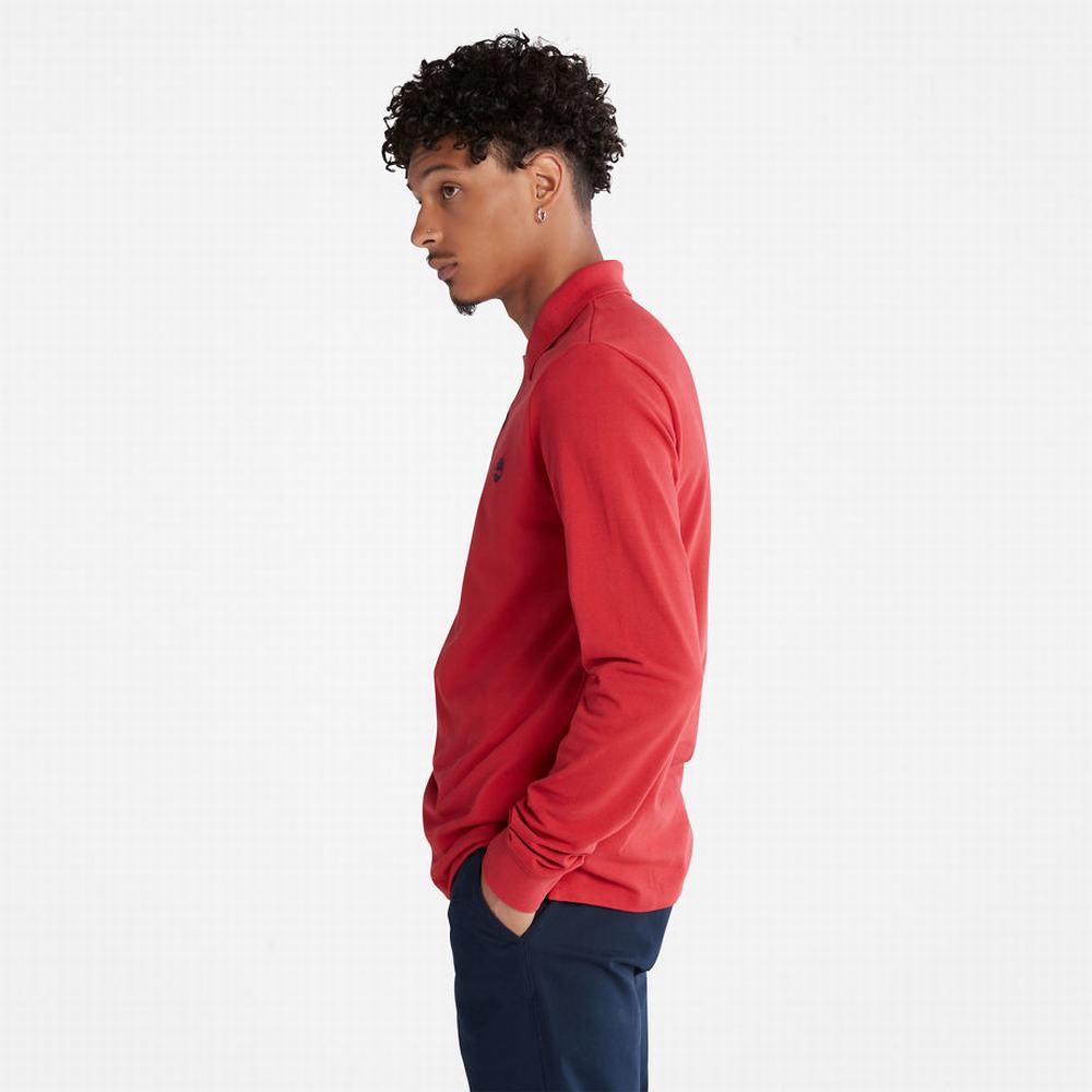 Timberland Millers River LS Polo Gömlek Erkek Kırmızı | TR-8213R