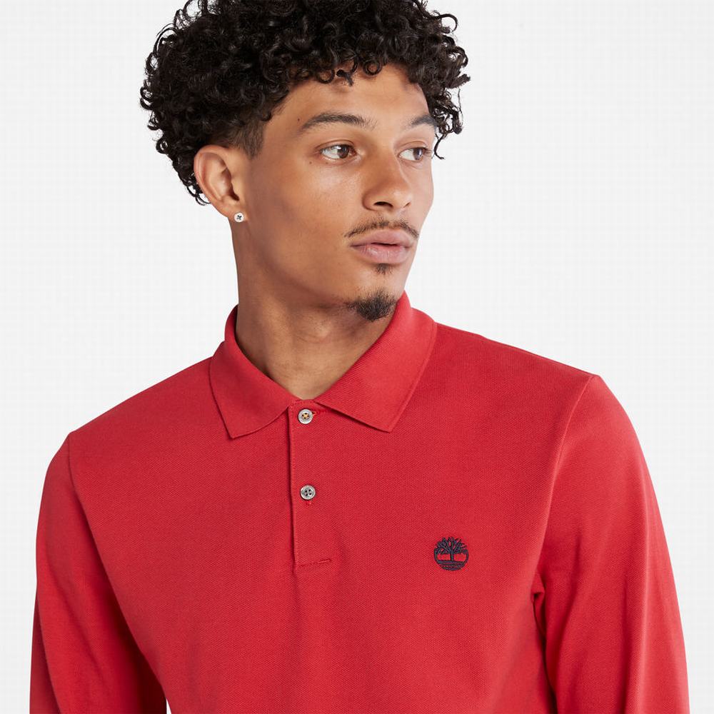 Timberland Millers River LS Polo Gömlek Erkek Kırmızı | TR-8213R