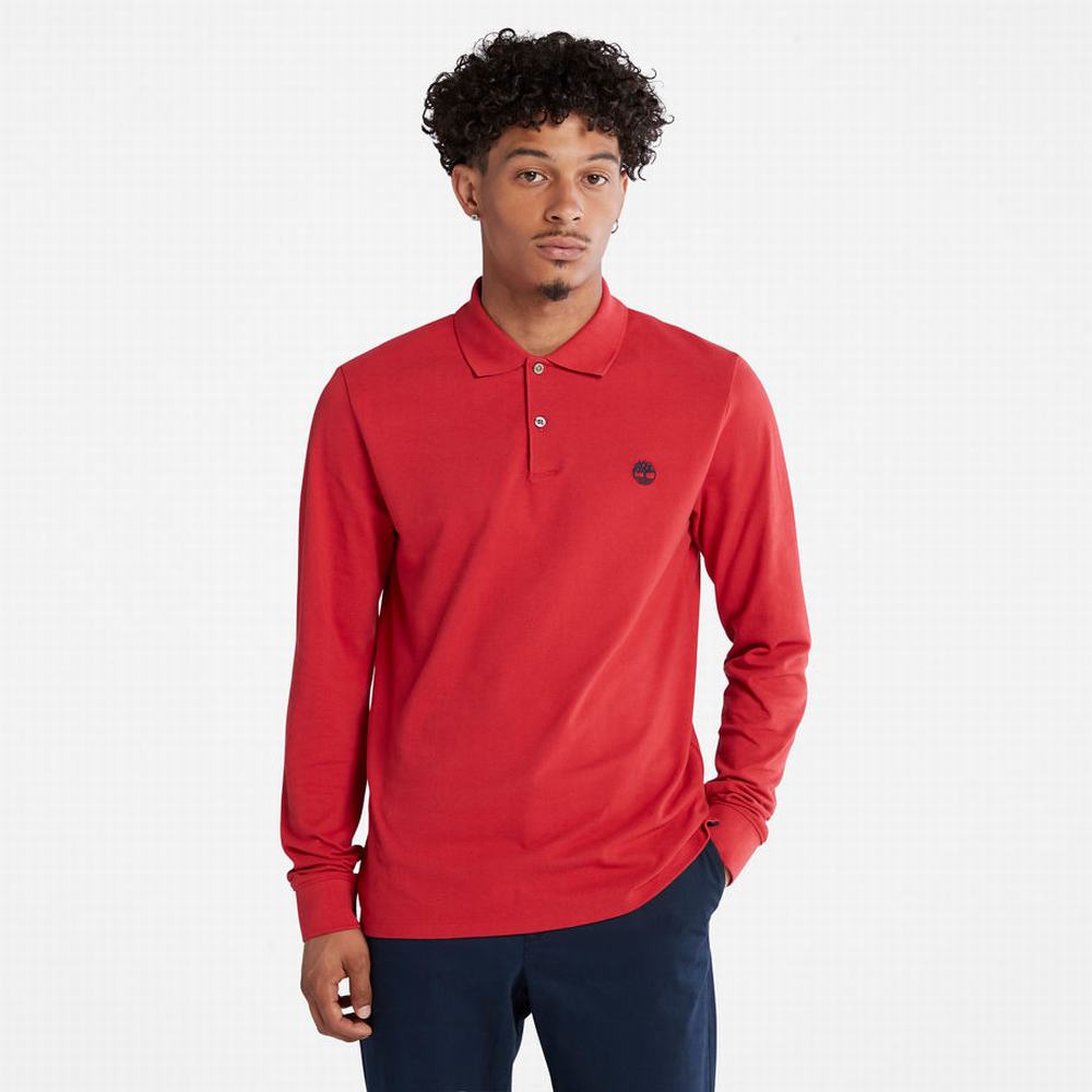 Timberland Millers River LS Polo Gömlek Erkek Kırmızı | TR-8213R