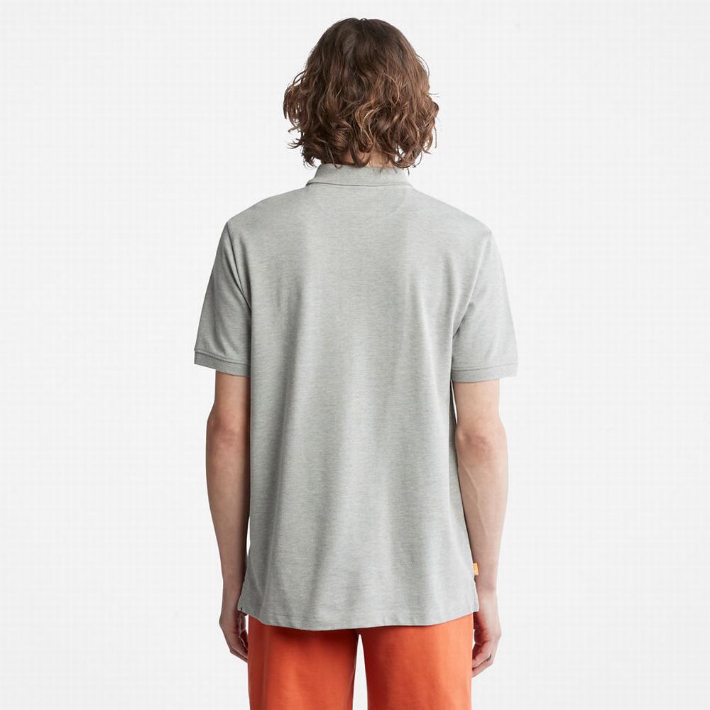 Timberland Millers River Pique Polo Gömlek Erkek Gri | TR-0748X