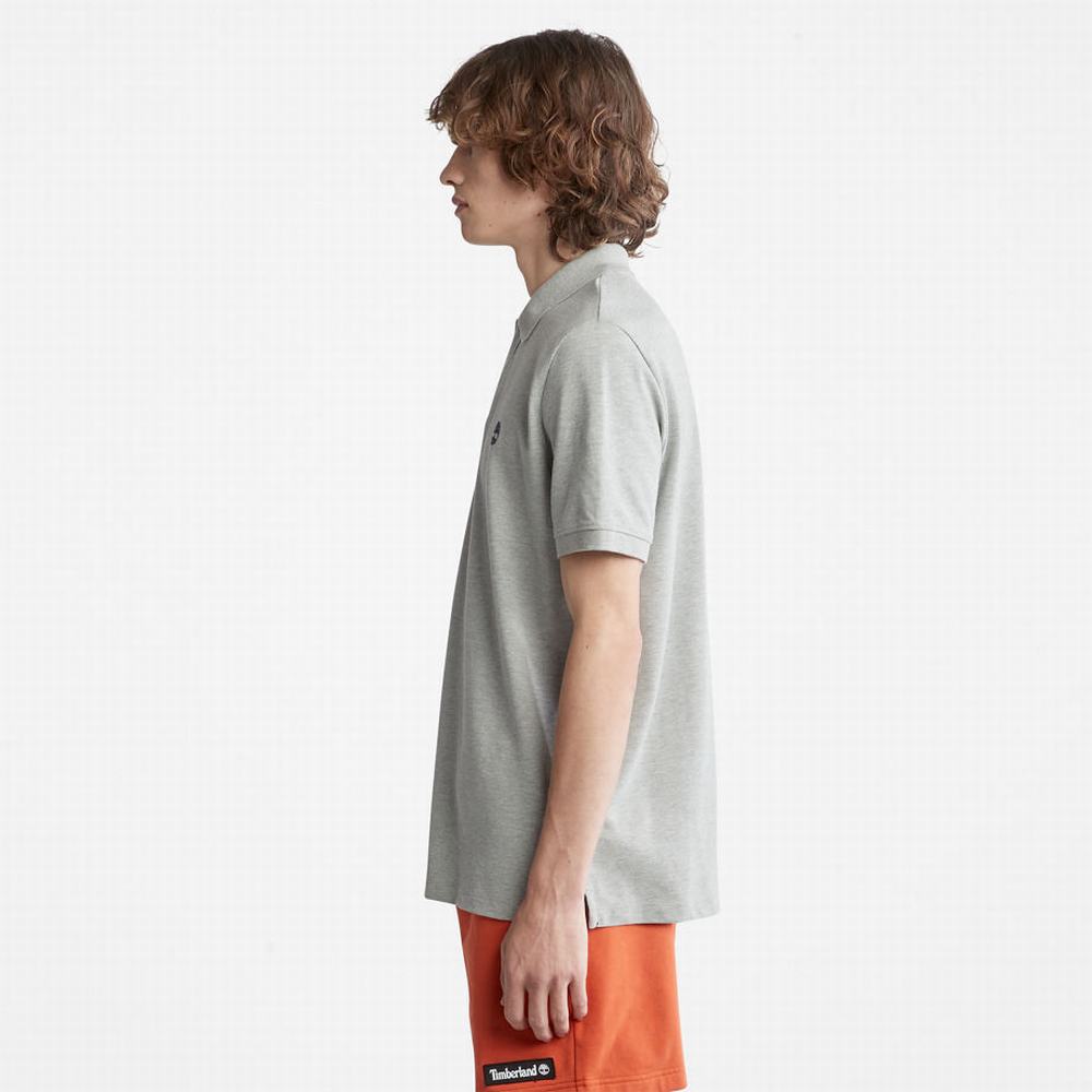 Timberland Millers River Pique Polo Gömlek Erkek Gri | TR-0748X