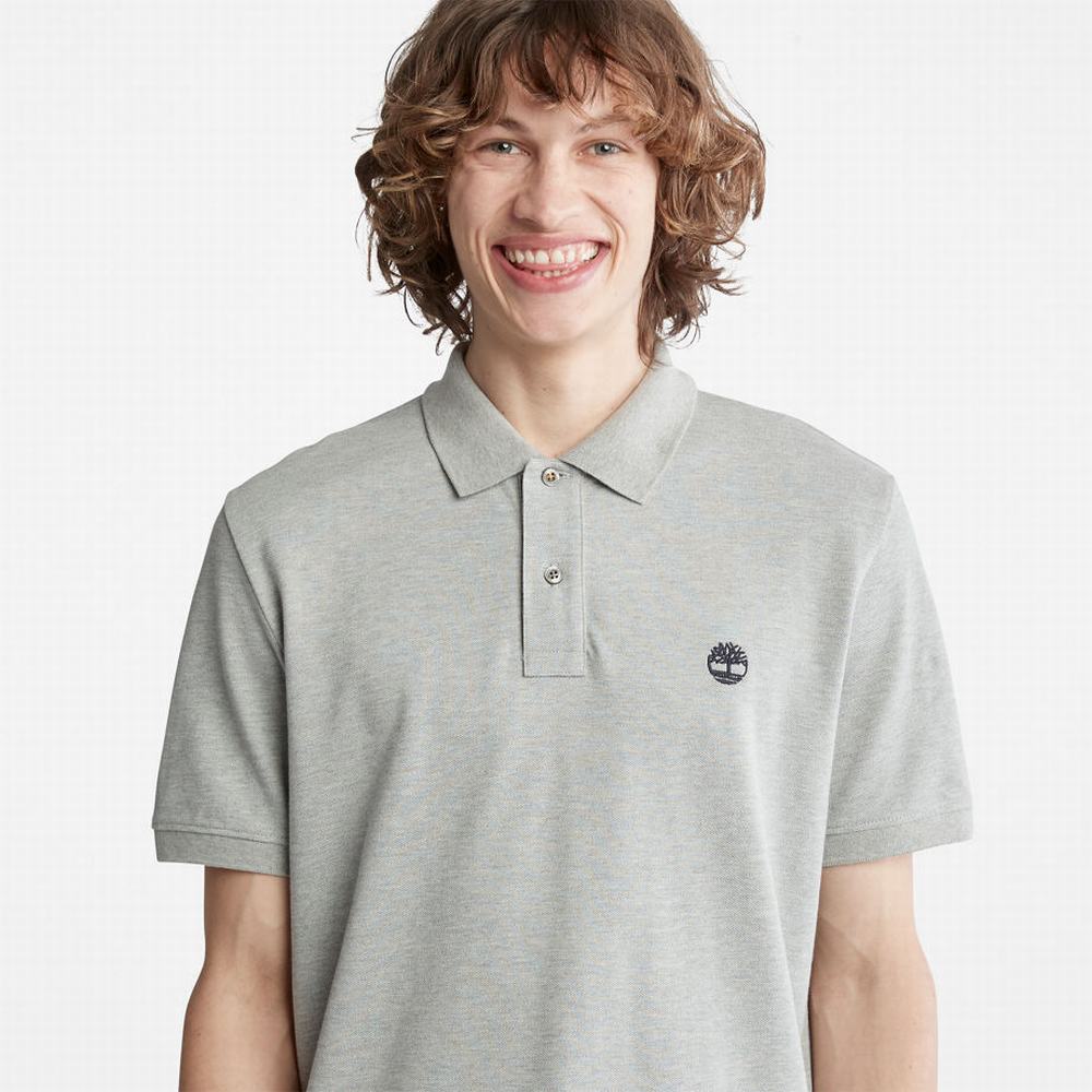 Timberland Millers River Pique Polo Gömlek Erkek Gri | TR-0748X