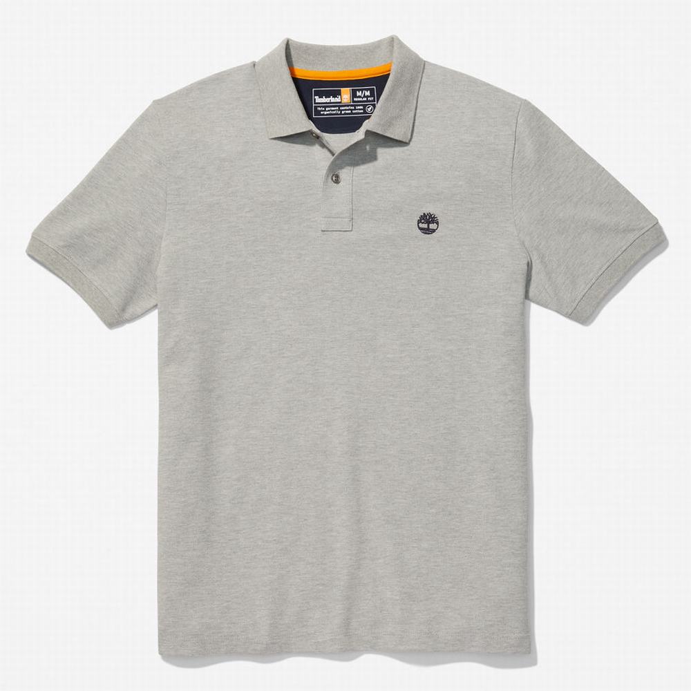 Timberland Millers River Pique Polo Gömlek Erkek Gri | TR-0748X