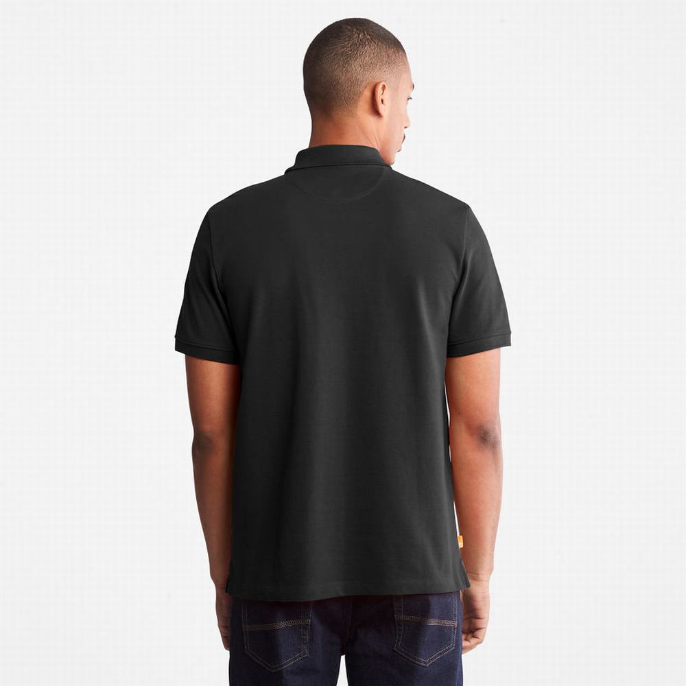 Timberland Millers River Pique Polo Gömlek Erkek Siyah | TR-2976V