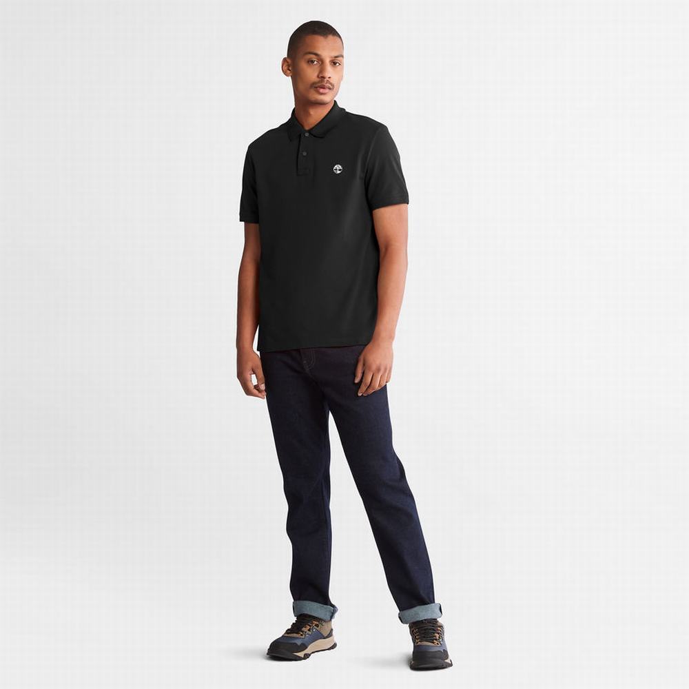 Timberland Millers River Pique Polo Gömlek Erkek Siyah | TR-2976V