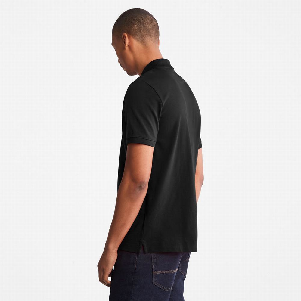 Timberland Millers River Pique Polo Gömlek Erkek Siyah | TR-2976V