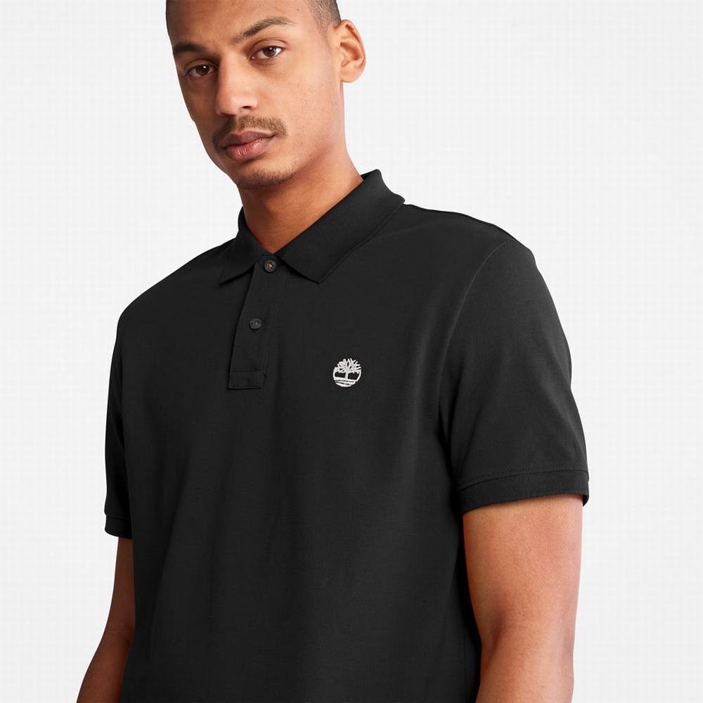 Timberland Millers River Pique Polo Gömlek Erkek Siyah | TR-2976V