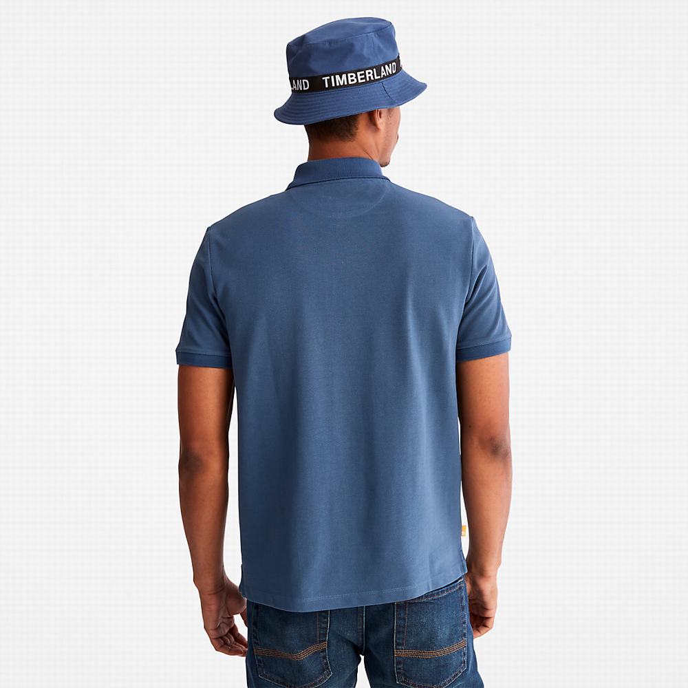 Timberland Millers River Pique Polo Gömlek Erkek Koyu Mavi | TR-3814L